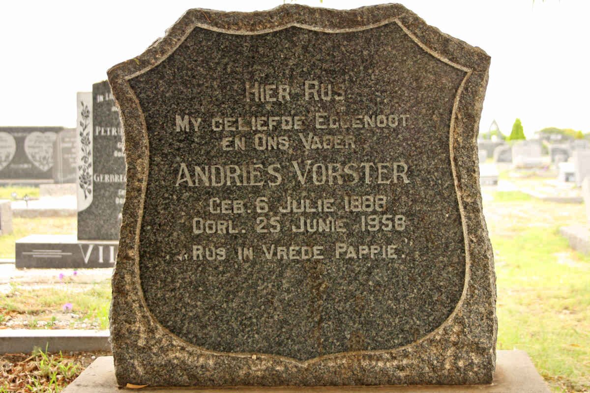 VORSTER Andries 1888-1958