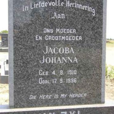 ZYL Jacoba Johanna, van 1910-1996