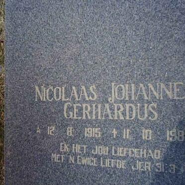 ZYL Nicolaas Johannes Gerhardus, van 1915-1988