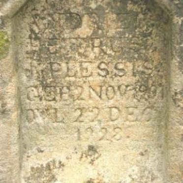 PLESSIS Andries Petrus, du 1901-1928