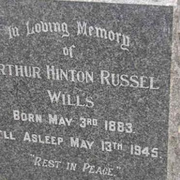 WILLS Arthur Hinton Russel 1883-1945