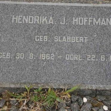 HOFFMAN Hendrika J. nee SLABBERT 1862-1950