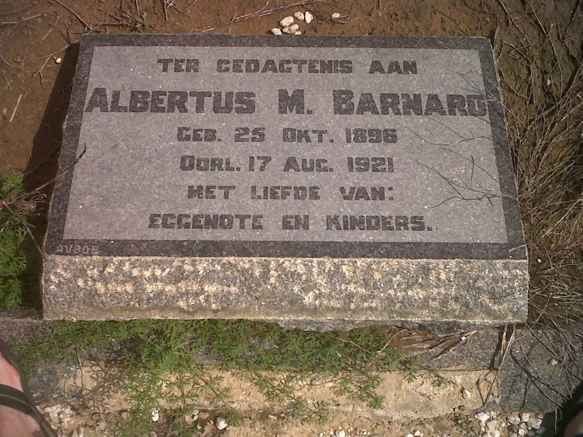 BARNARD Albertus M. 1896-1921