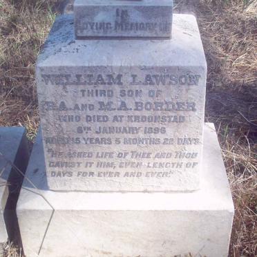BORDER William Lawson -1896