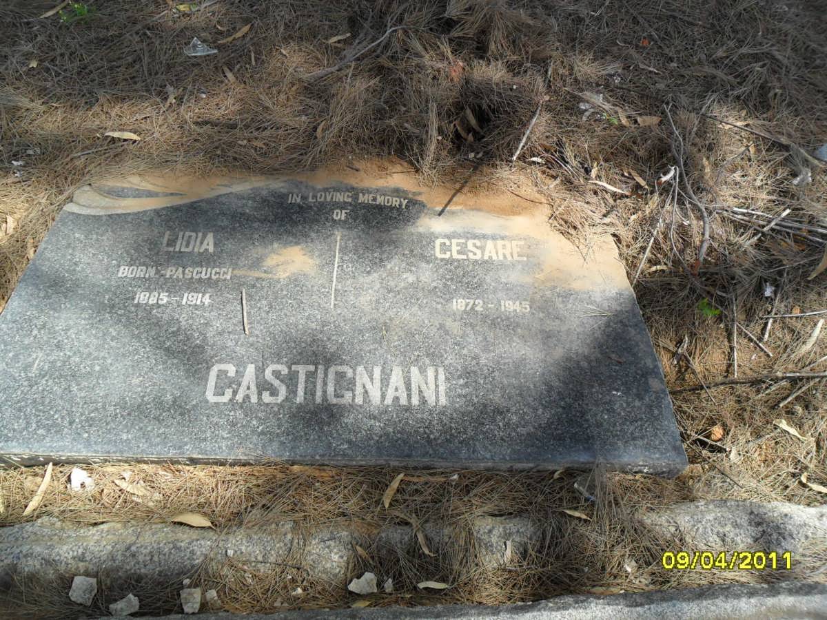 CASTIGNANI Cesare 1872-1945 &amp; Lidia PASCUCCI 1885-1914