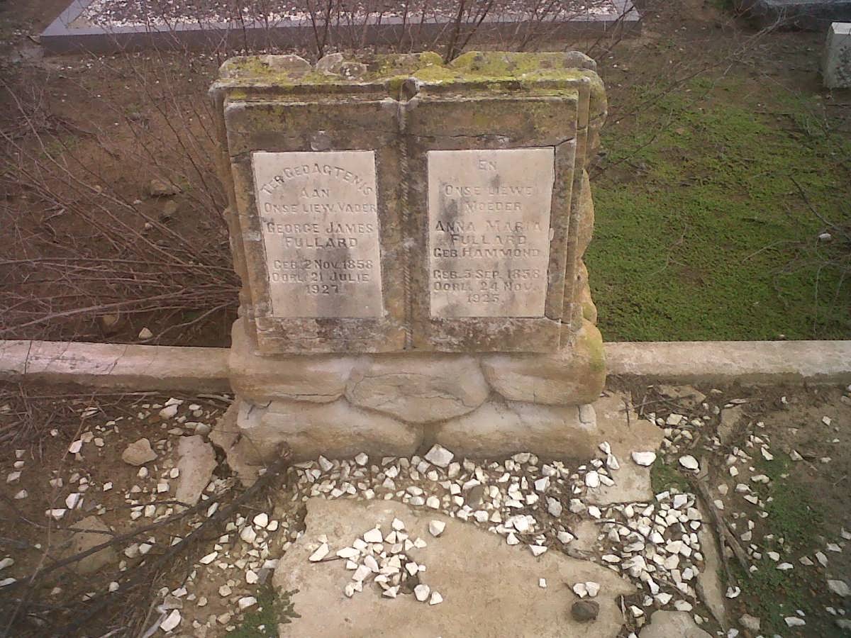 FULLARD George James 1858-1927 &amp; Anna Maria HAMMOND 1858-1925