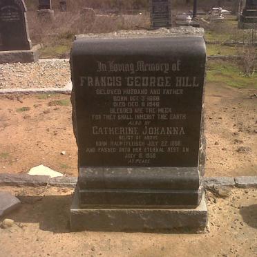 HILL Francis George 1868-1946 &amp; Catherine Johanna HAUPTFLEISCH 1868-1958