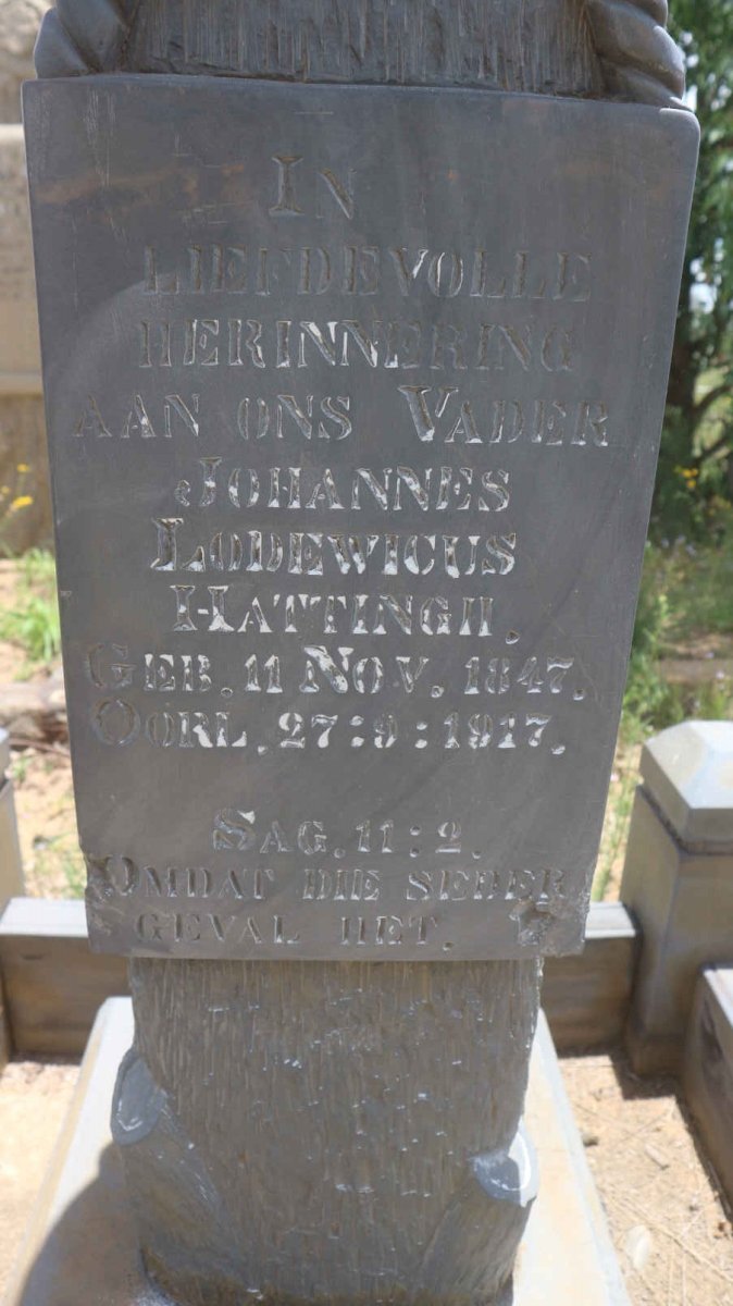 HATTINGH Johannes Lodewicus 1847-1917