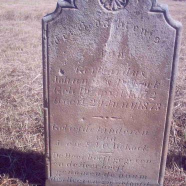 KOCK Gerhardus Johannes, de 1872-1873