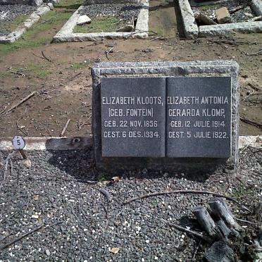KLOOTS Elizabeth nee FONTEIN 1856-1934 :: KLOMP Elizabeth Antonia Gerarda 1914-1922