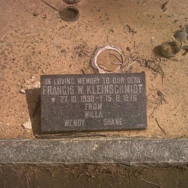 KLEINSCHMIDT Francis W. 1930-1976