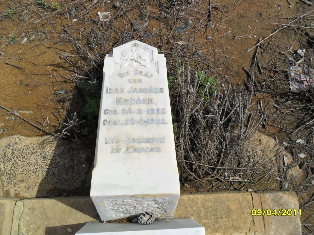 KRUGER Izak Jakobus 1892-1922