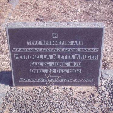 KRUGER Petronella Aletta 1870-1932