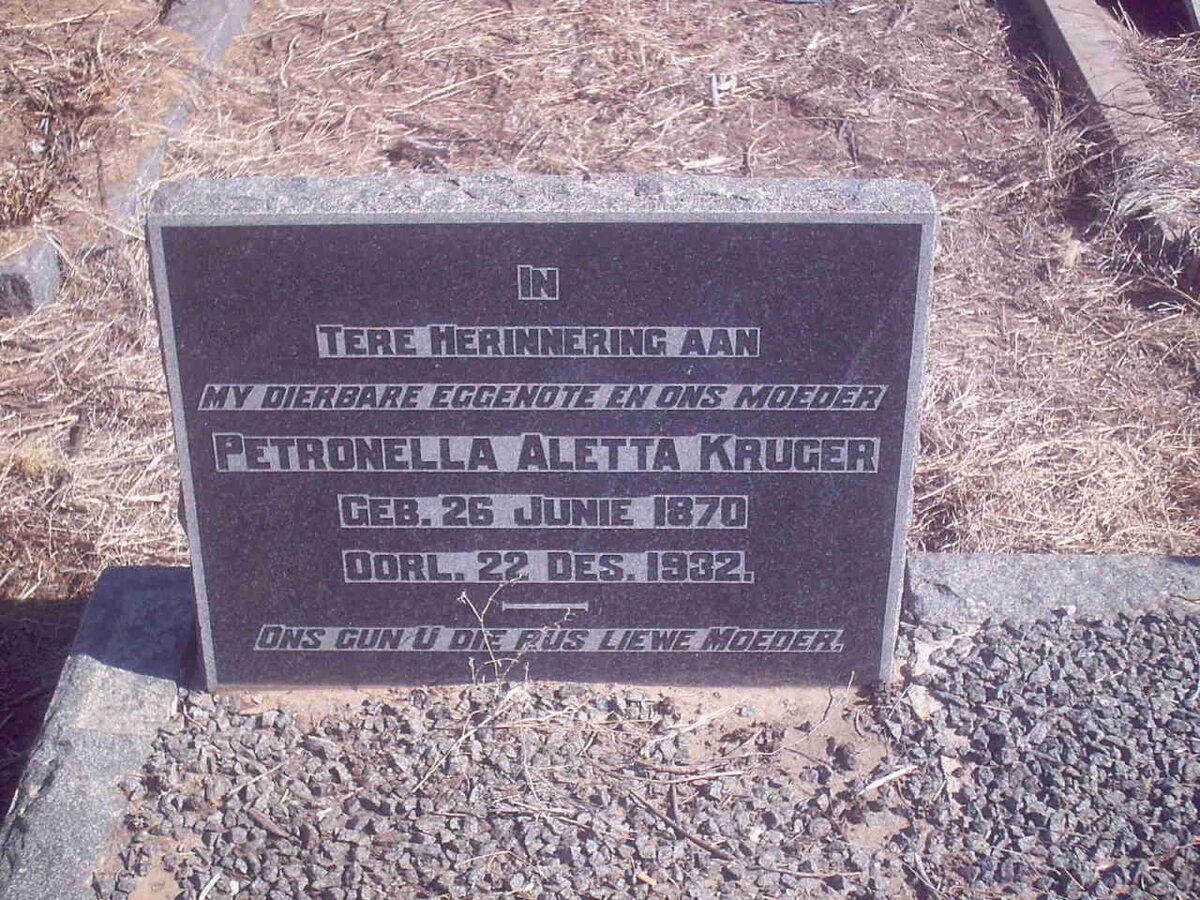 KRUGER Petronella Aletta 1870-1932