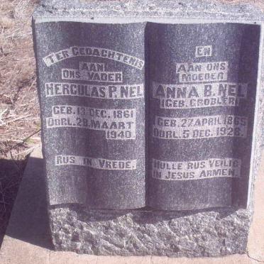 NEL Hercules P. 1861-1940 &amp; Anna B. GROBLER 1865-1928