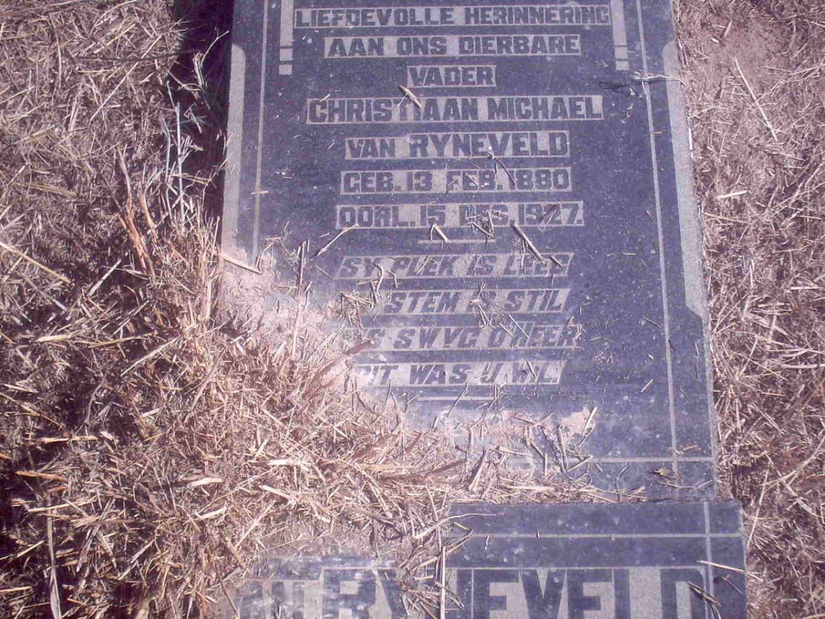 RYNEVELD Christiaan Michael, van 1880-1927