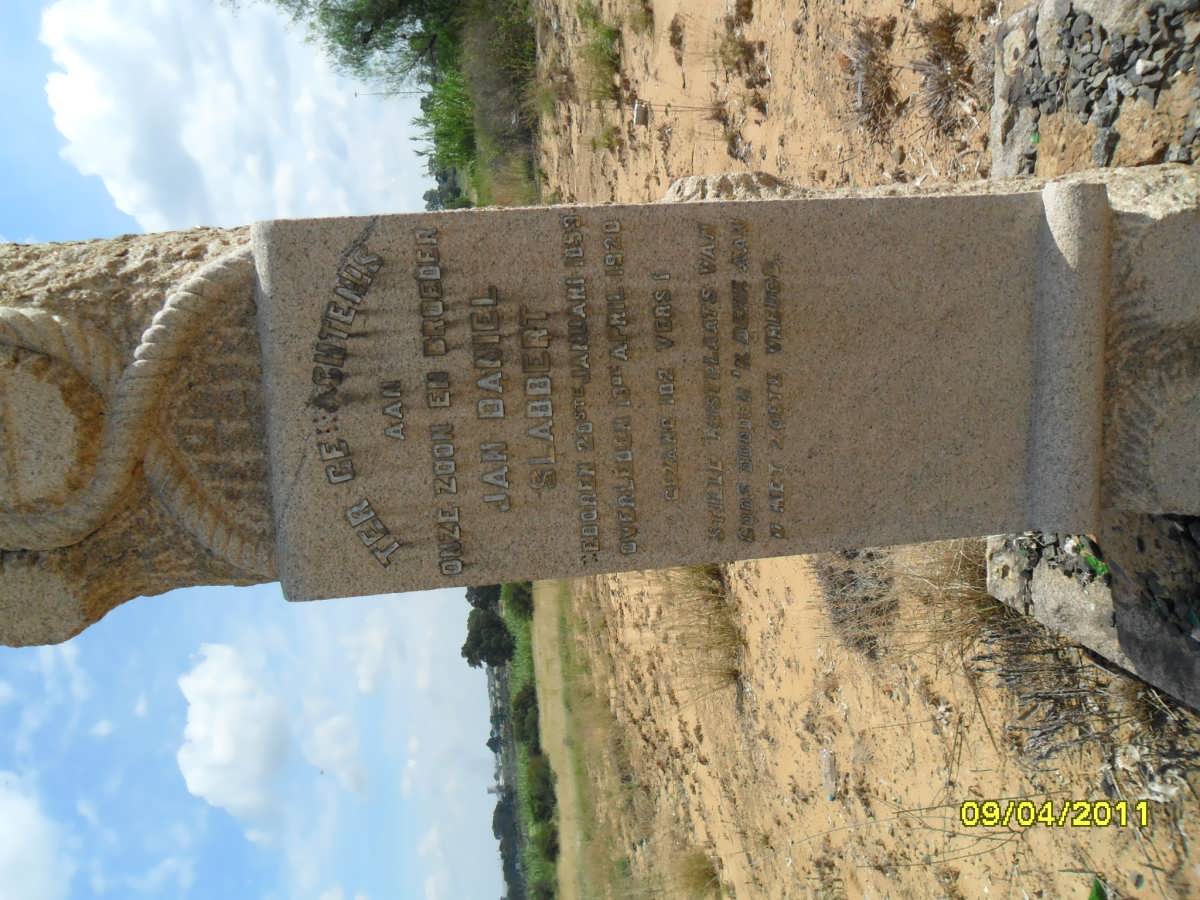 SLABBERT Jan Daniel 1893-1920