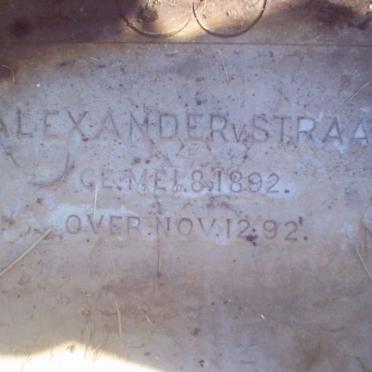 STRAATEN H. Alexander, van 1892-1892