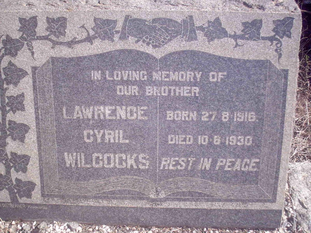 WILCOCKS Lawrence Cyril 1916-1930