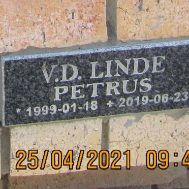 LINDE Petrus, v.d. 1999-2019