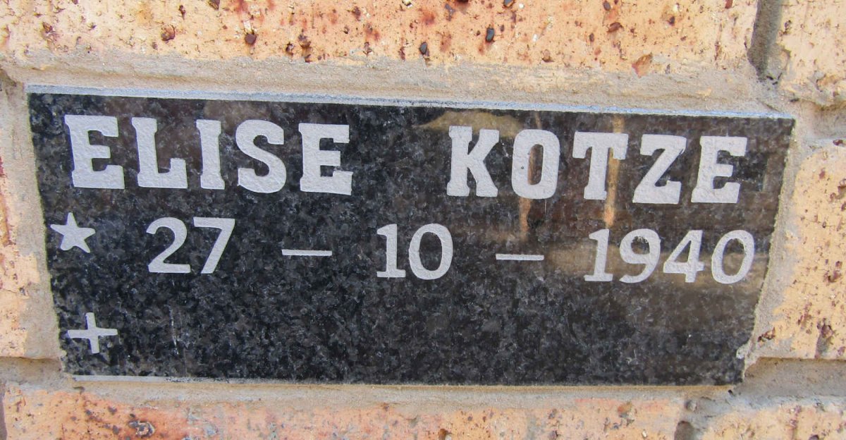 KOTZE Elise 1940-