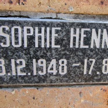 HENNING Sophie 1948-2008