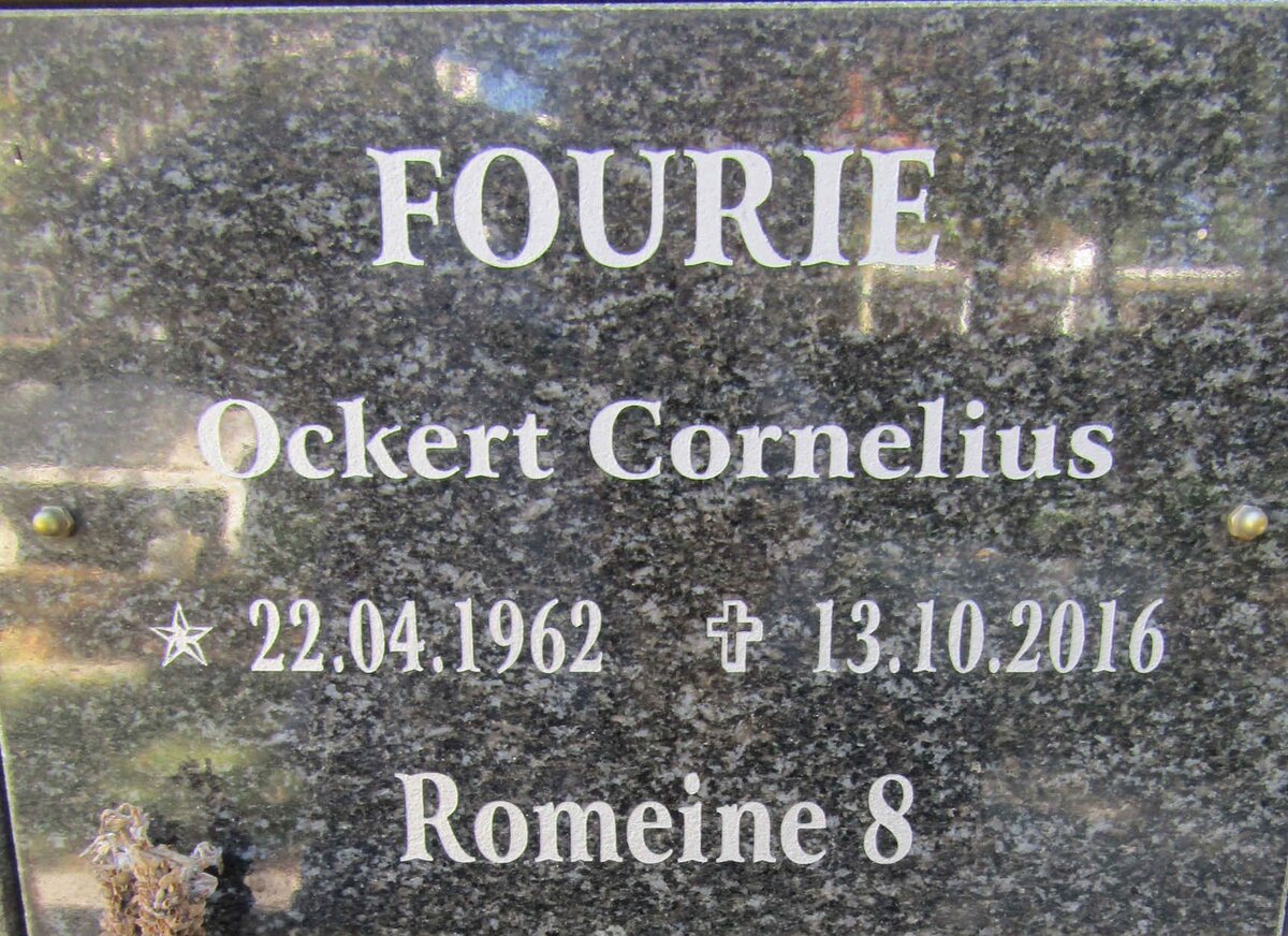 FOURIE Ockert Cornelius 1962-2016
