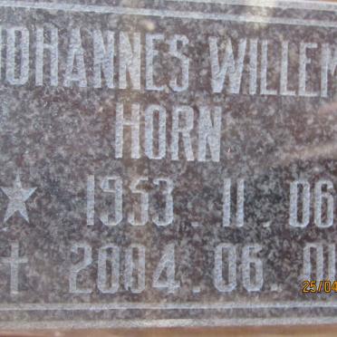 HORN Johannes Willem 1953-2004