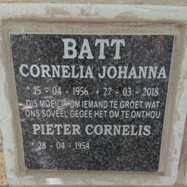 BATT Pieter Cornelis 1954- &amp; Cornelia Johanna 1956-2018