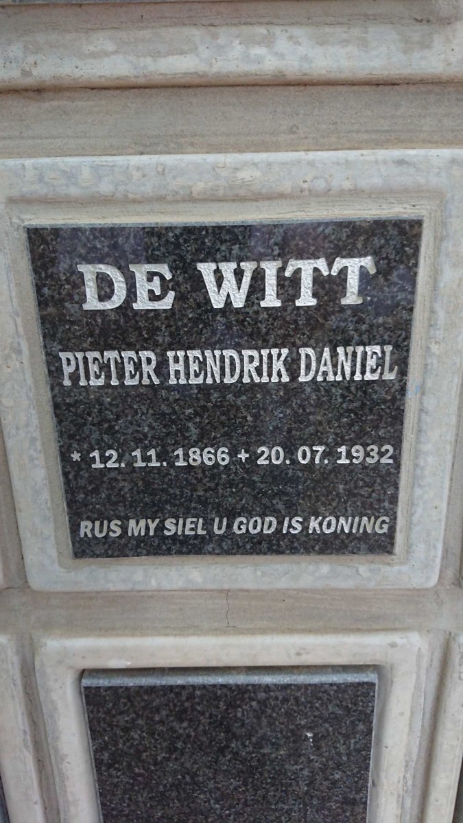 WITT Pieter Hendrik Daniel, de 1866-1932