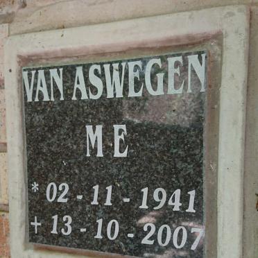 ASWEGEN M.E., van 1941-2007