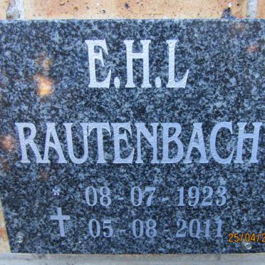 RAUTENBACH E.H.L. 1923-2011