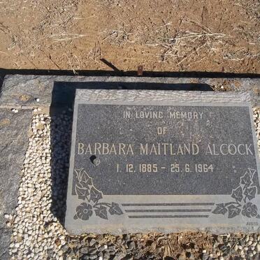 ALCOCK Barbara Maitland 1885-1964