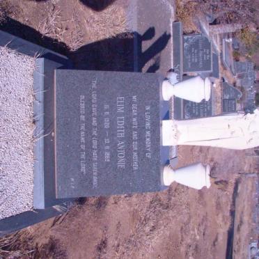 ANTONIE Elim Edith 1926-1969