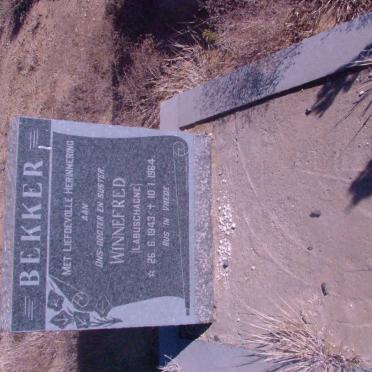 BEKKER Winnefred nee LABUSCHAGNE 1943-1964