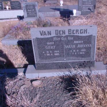 BERGH Gert, van den 1904-1983 &amp; Sarah Johanna 1909-1978