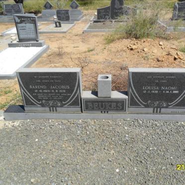 BEUKES Barend Jacobus 1928-1978 &amp; Louisa Naomi 1930-1988