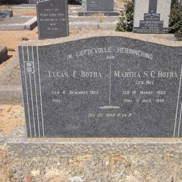 BOTHA Lucas C. 1865- &amp; Martha S.C. NEL 1868-1949