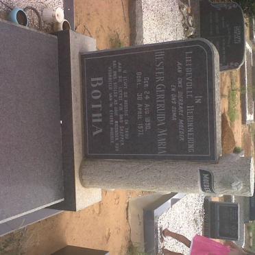 BOTHA Hester Gertruida Maria 1890-1971