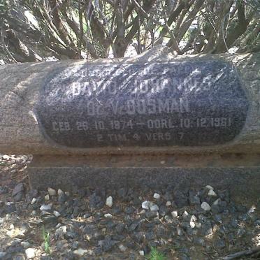 BOSMAN David Johannes De. V. 1874-1961