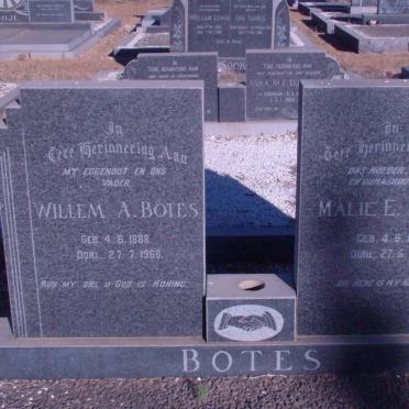BOTES Willem A. 1888-1968 &amp; Malie E. 1895-1988