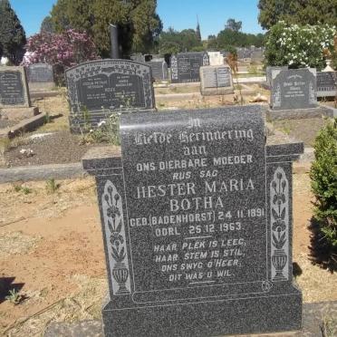 BOTHA Hester Maria nee BADENHORST 1891-1963