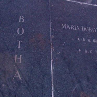 BOTHA Lourens Rasmus 1902-1984 &amp; Maria Dorothea 1898-1992 