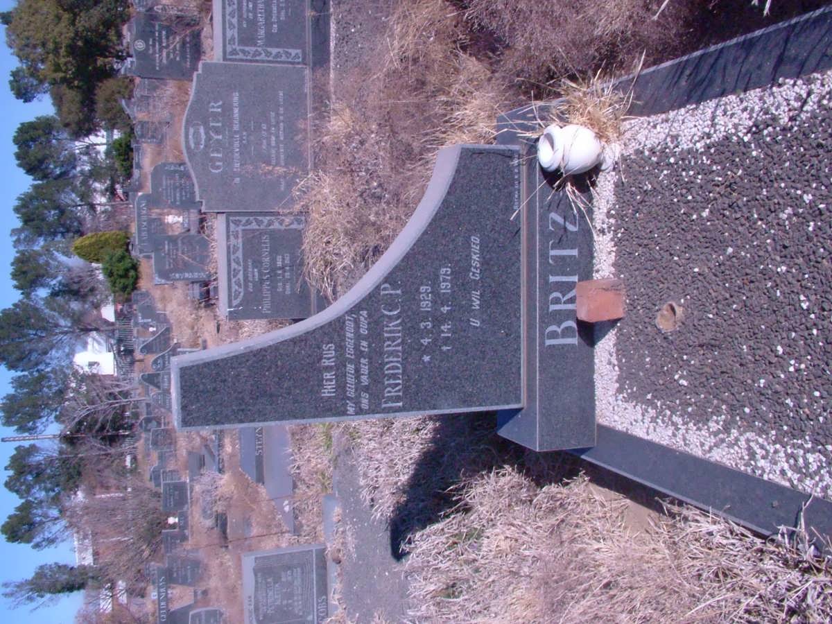 BRITZ Frederick C.P. 1929-1979