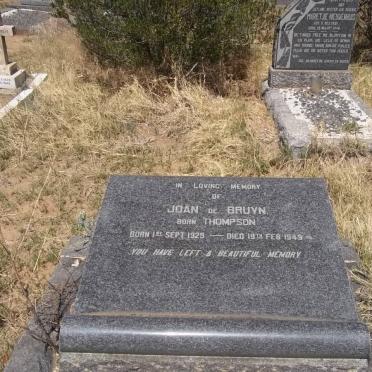 BRUYN Joan, de nee THOMPSON 1925-1949