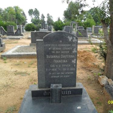 BRUIN Susanna Chatherina Francina, de nee V.D. VYVER 1876-1963