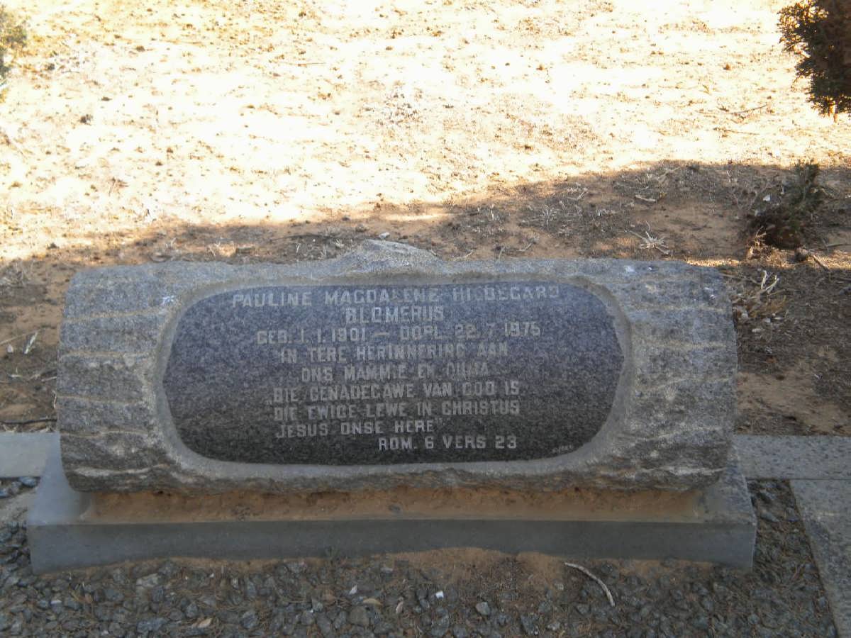 BLOMERUS Pauline Magdalene Hildegard 1901-1975