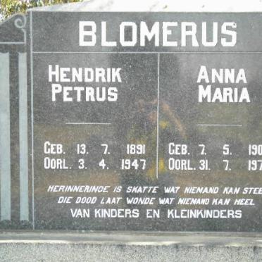 BLOMERUS Hendrik Petrus 1891-1947 &amp; Anna Maria 1900-1978