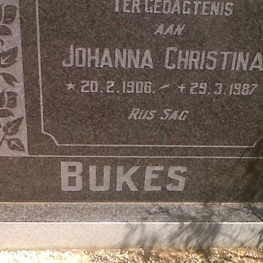 BUKES Johanna Christina 1906-1987
