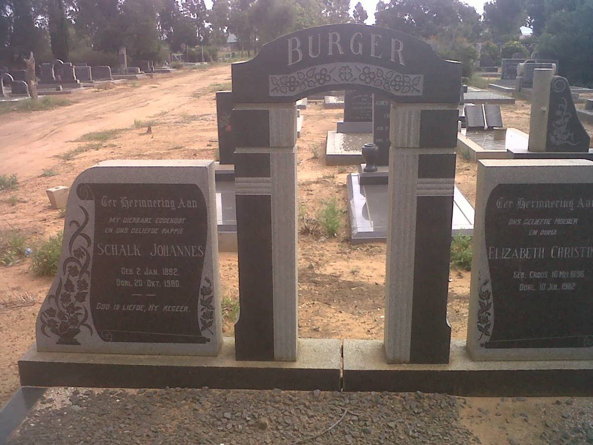 BURGER Schalk Johannes 1892-1980